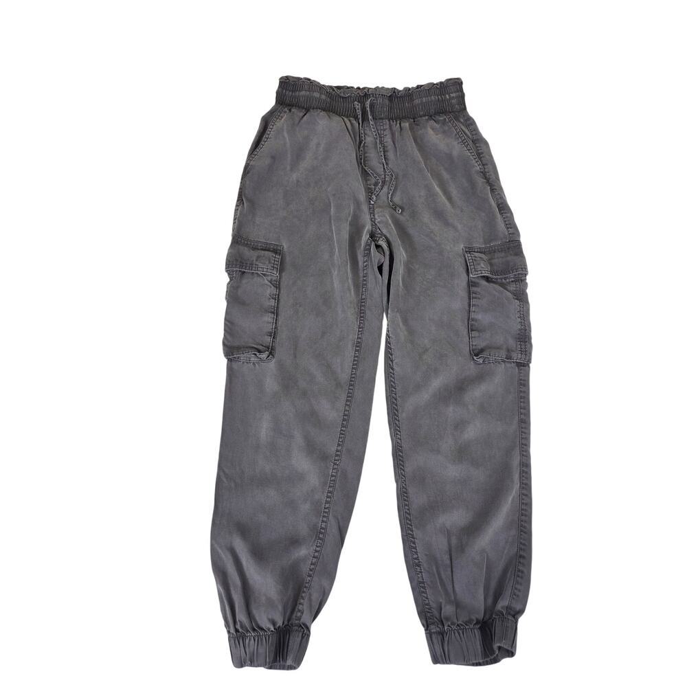 Abercrombie and Fitch Black/Gray Women's Cargo Joggers Small Gorpcore Casual